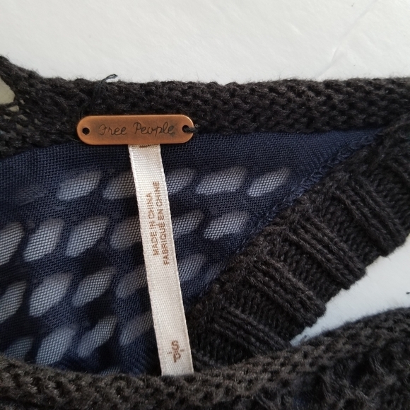 Free People Black Crochet Mini Cocktail Parry Evening Dress, size S/P - Picture 9 of 10